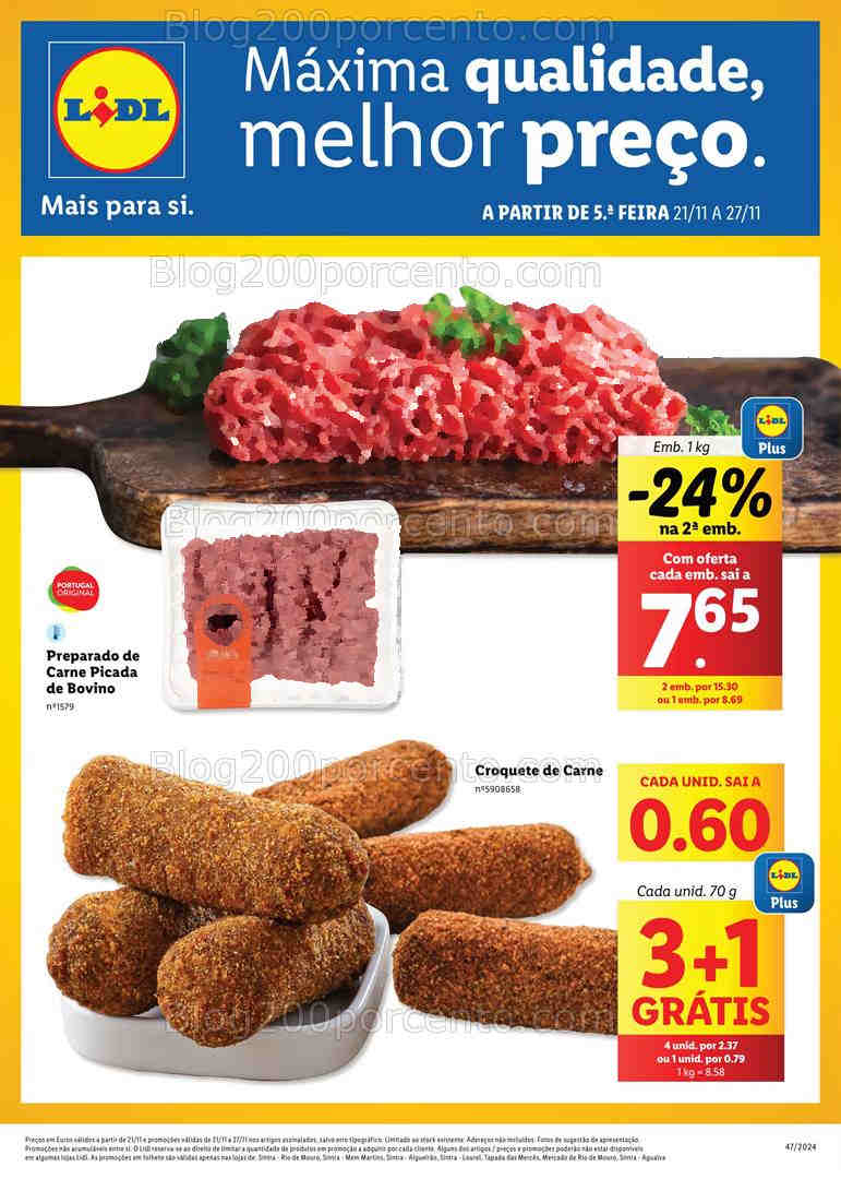 Antevisão Folheto LIDL Extra Sintra Promoções de 21 a 27 novembro