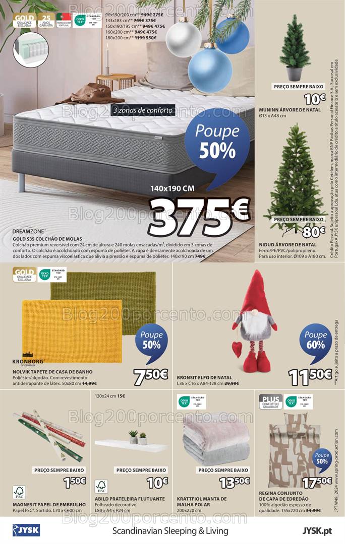 Antevisão Folheto JYSK Natal Promoções de 25 novembro a 1 janeiro