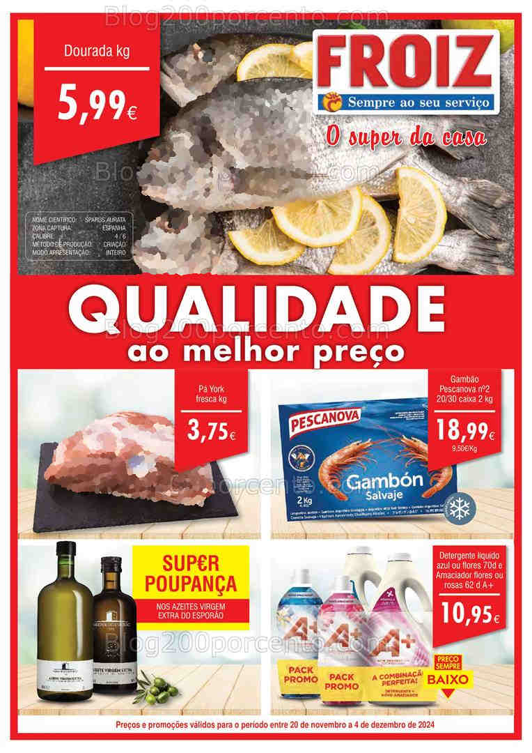 Antevisão Folheto FROIZ Promoções de 20 novembro a 4 dezembro