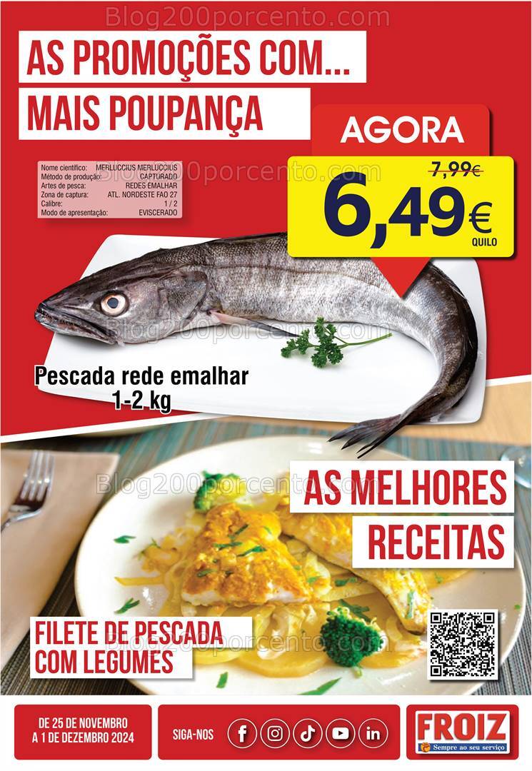 Antevisão Folheto FROIZ Promoções de 26 novembro a 1 dezembro