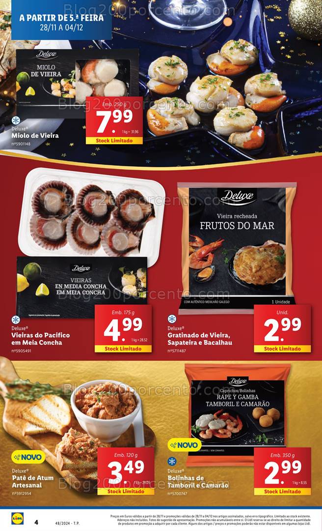 Antevisão Folheto LIDL Natal Promoções de 28 novembro a 4 dezembro