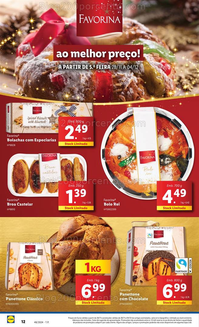 Antevisão Folheto LIDL Natal Promoções de 28 novembro a 4 dezembro