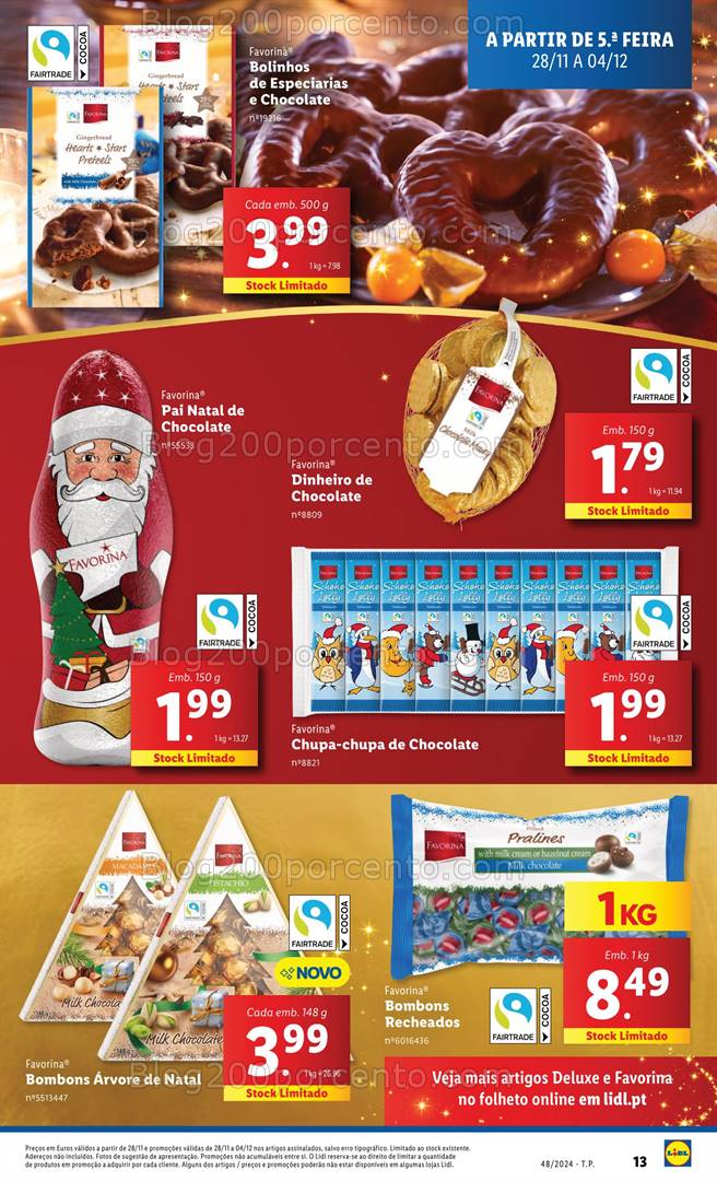 Antevisão Folheto LIDL Natal Promoções de 28 novembro a 4 dezembro