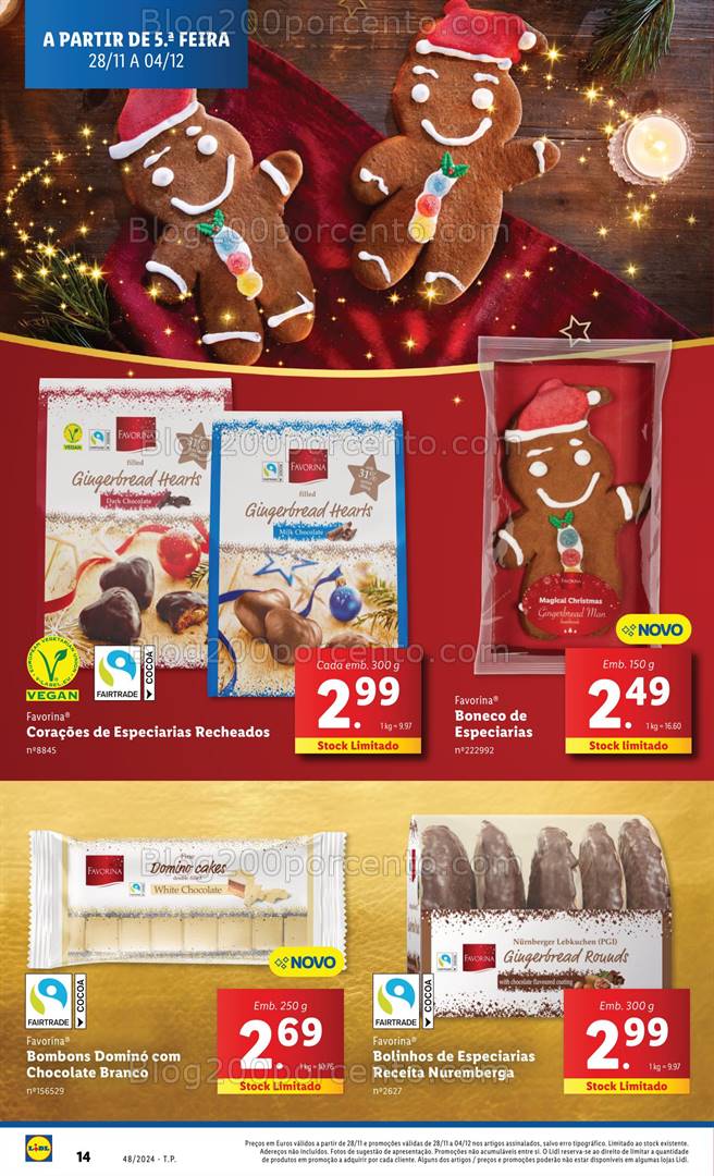 Antevisão Folheto LIDL Natal Promoções de 28 novembro a 4 dezembro