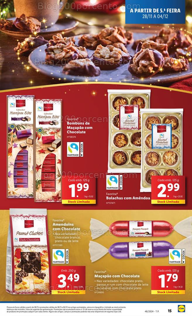 Antevisão Folheto LIDL Natal Promoções de 28 novembro a 4 dezembro