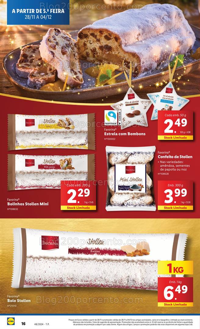 Antevisão Folheto LIDL Natal Promoções de 28 novembro a 4 dezembro