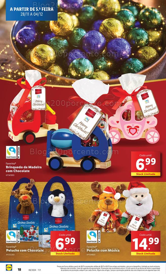 Antevisão Folheto LIDL Natal Promoções de 28 novembro a 4 dezembro