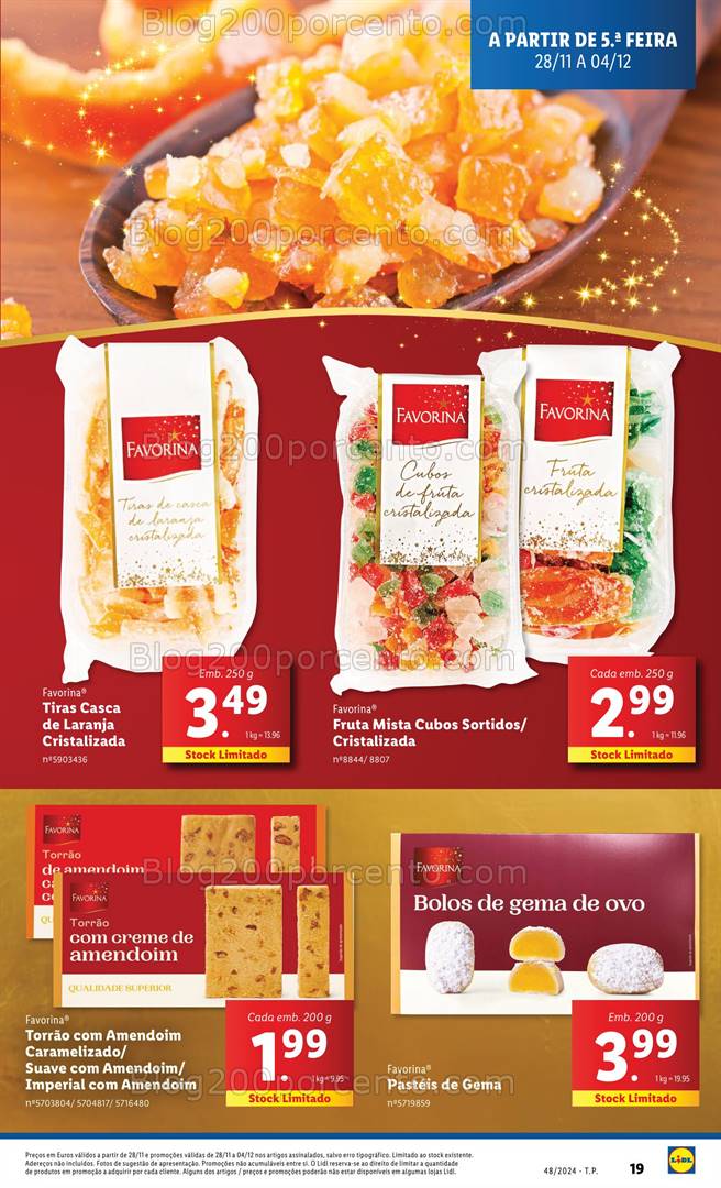 Antevisão Folheto LIDL Natal Promoções de 28 novembro a 4 dezembro