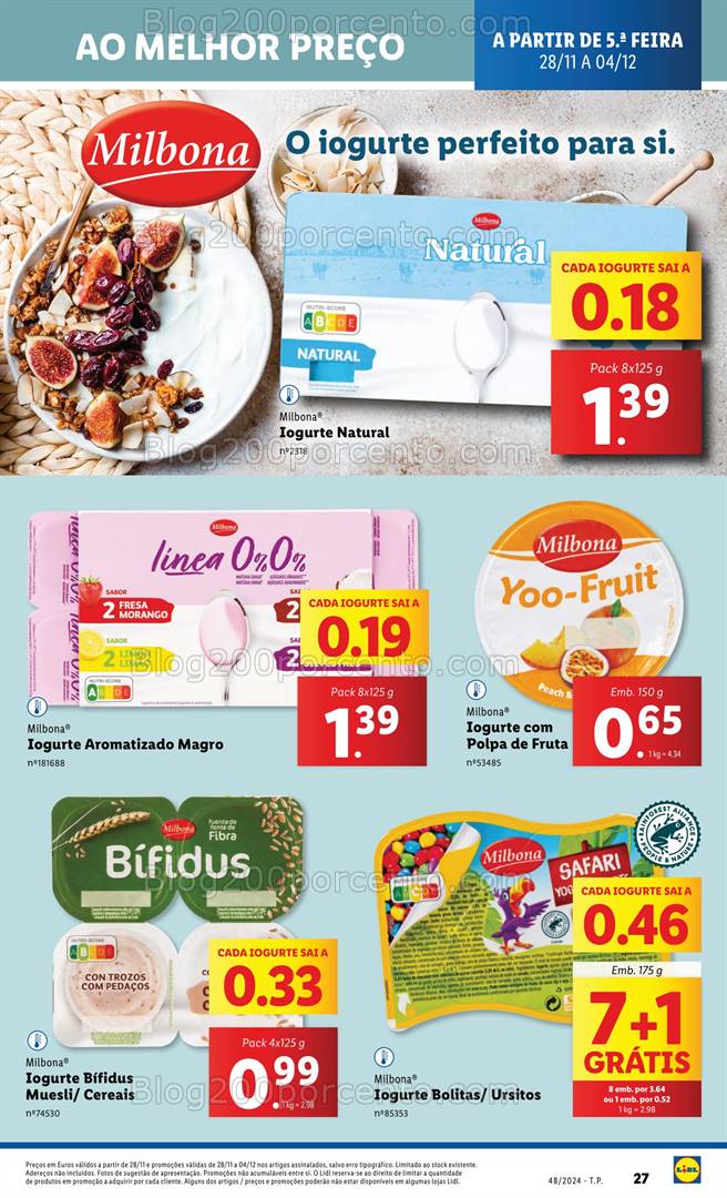 Antevisão Folheto LIDL Promoções de 28 novembro a 4 dezembro