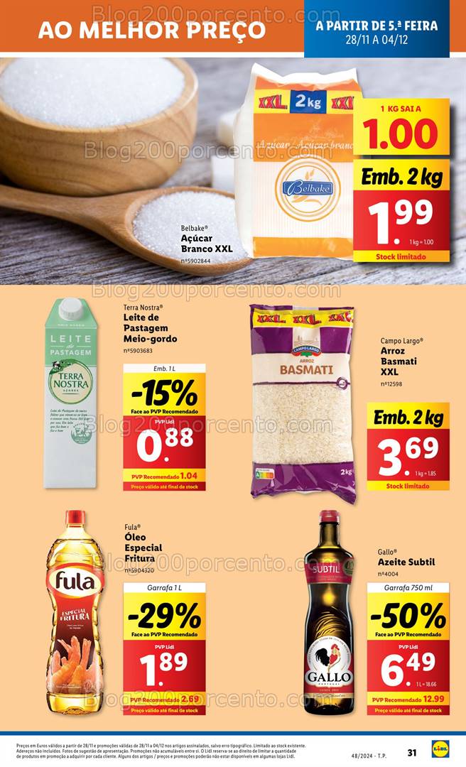 Antevisão Folheto LIDL Promoções de 28 novembro a 4 dezembro