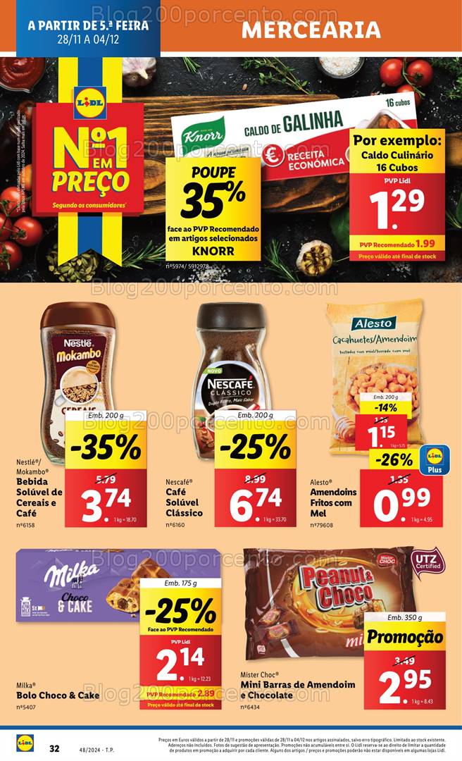 Antevisão Folheto LIDL Promoções de 28 novembro a 4 dezembro