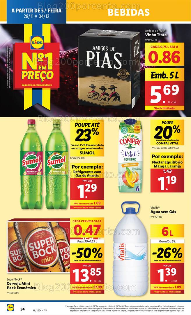 Antevisão Folheto LIDL Promoções de 28 novembro a 4 dezembro