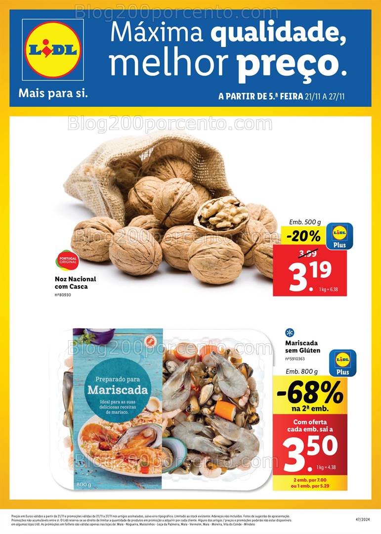 Antevisão Folheto LIDL Extra Maia Promoções de 21 a 27 novembro