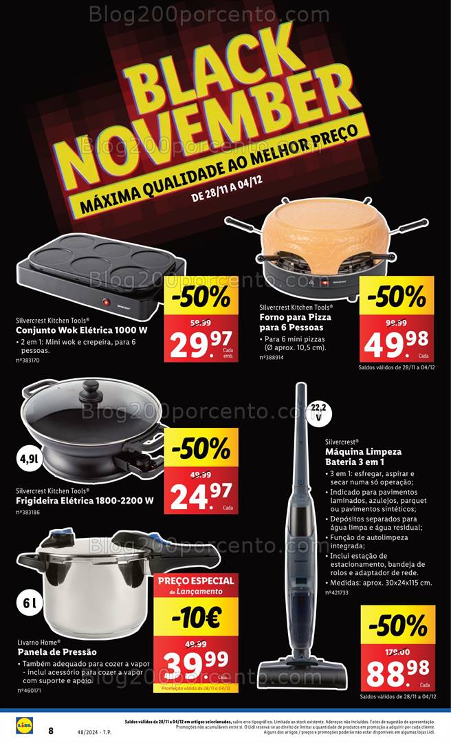 Antevisão Folheto LIDL Black Friday Promoções de 28 novembro a 2 dezembro
