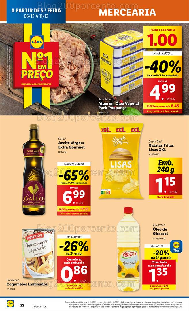 Antevisão Folheto LIDL Promoções de 5 a 11 dezembro