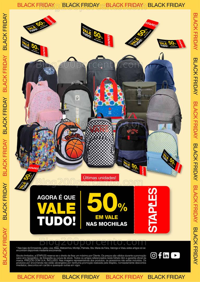 Antevisão Folheto STAPLES Black Friday - 25 novembro a 1 dezembro