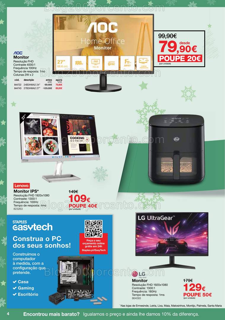 Antevisão Folheto STAPLES Natal Promoções de 3 a 24 dezembro