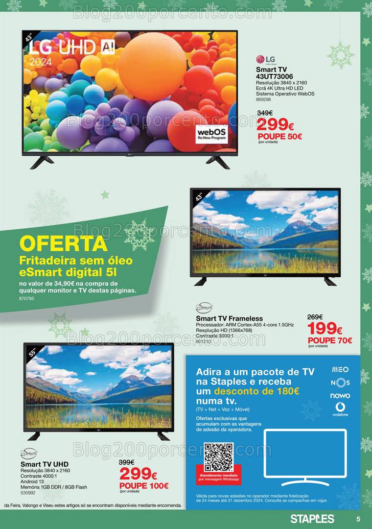 Antevisão Folheto STAPLES Natal Promoções de 3 a 24 dezembro