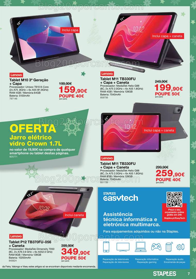 Antevisão Folheto STAPLES Natal Promoções de 3 a 24 dezembro