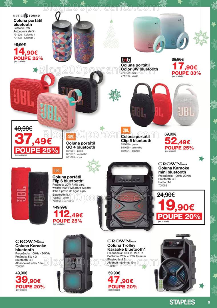 Antevisão Folheto STAPLES Natal Promoções de 3 a 24 dezembro