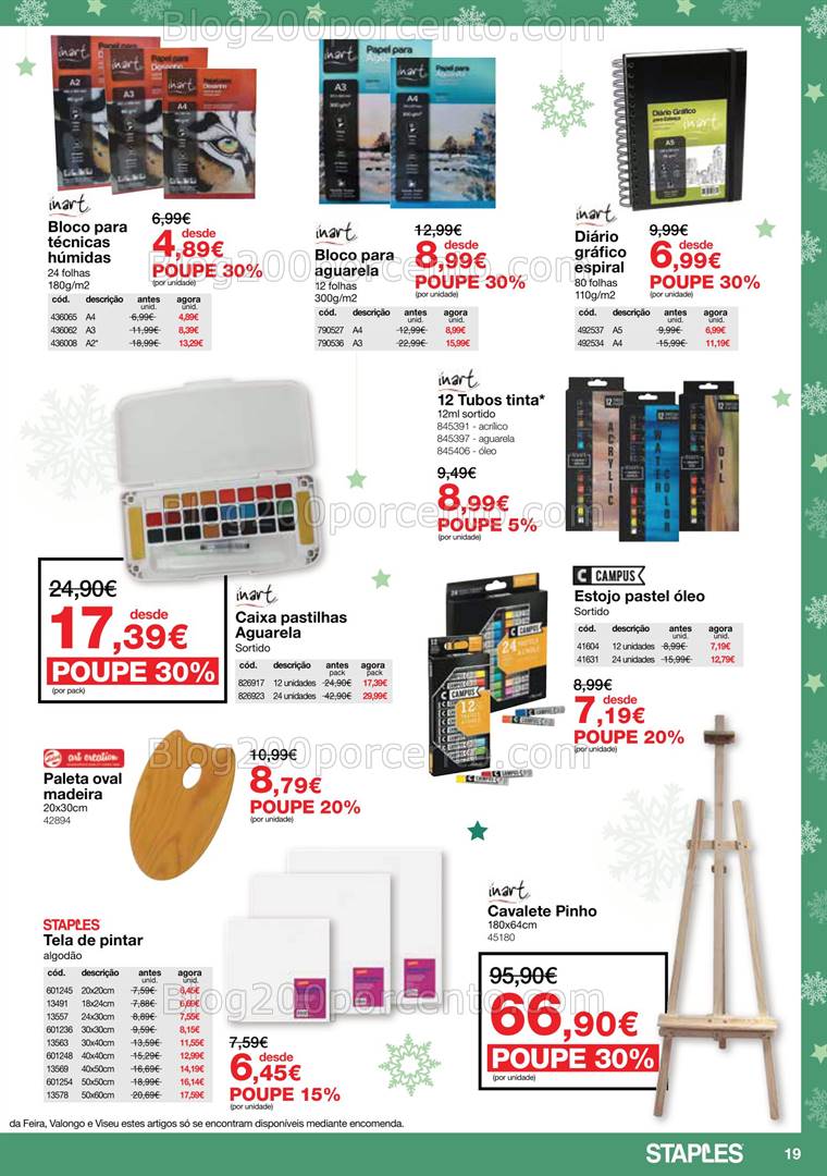 Antevisão Folheto STAPLES Natal Promoções de 3 a 24 dezembro