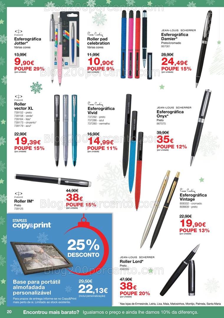 Antevisão Folheto STAPLES Natal Promoções de 3 a 24 dezembro