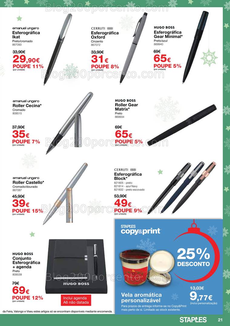 Antevisão Folheto STAPLES Natal Promoções de 3 a 24 dezembro