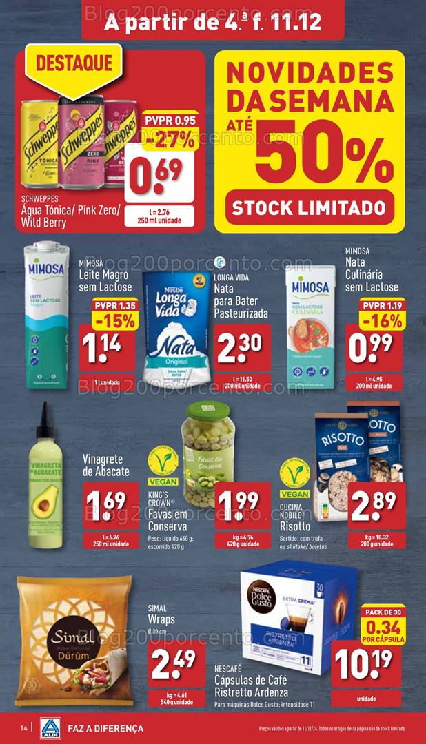 Antevisão Folheto ALDI Promoções de 11 a 17 dezembro