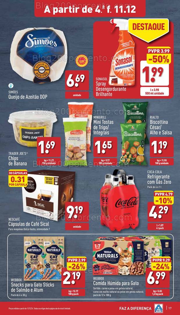 Antevisão Folheto ALDI Promoções de 11 a 17 dezembro