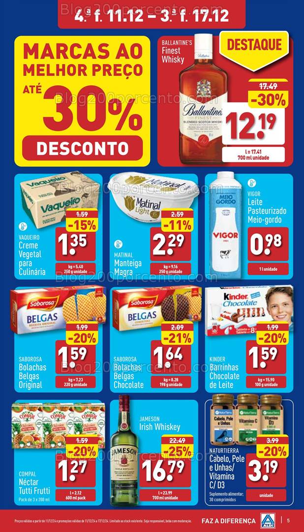 Antevisão Folheto ALDI Promoções de 11 a 17 dezembro