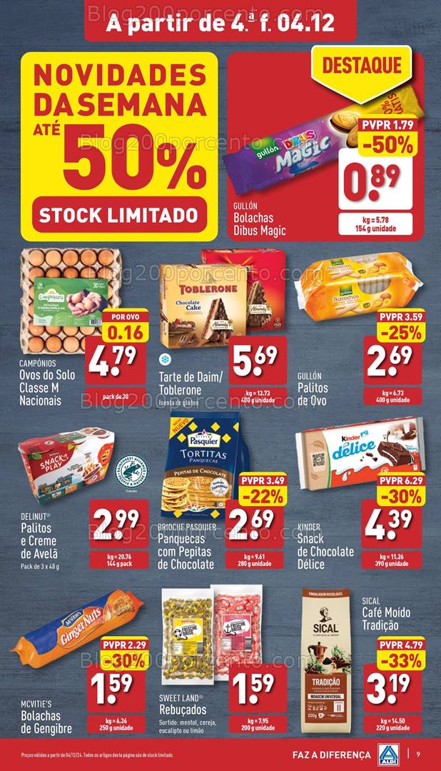 Antevisão Folheto ALDI Promoções de 4 a 10 dezembro