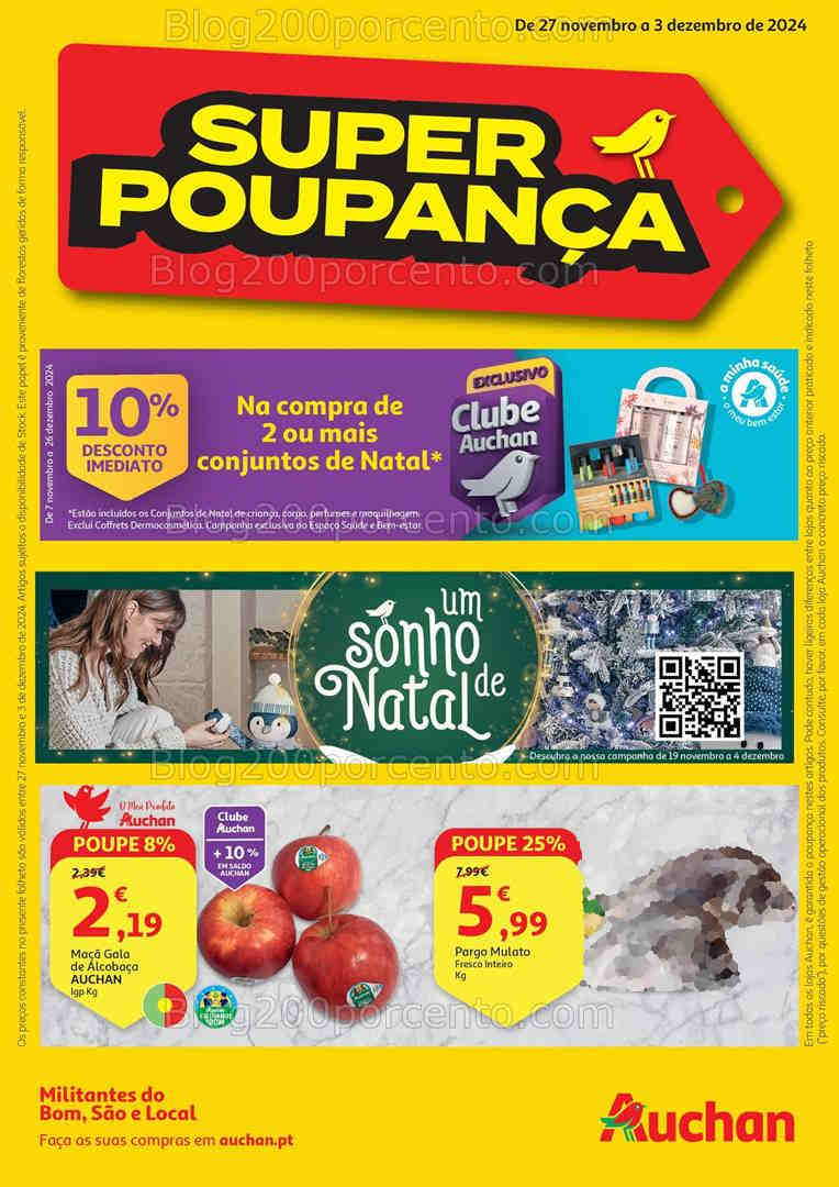 Antevisão Folheto AUCHAN Poupança Promoções de 27 novembro a 3 dezembro