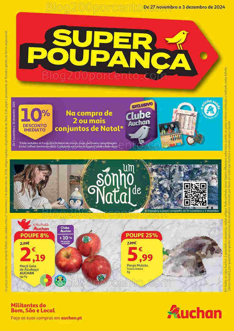 Antevisão Folheto AUCHAN Poupança Promoções de 27 novembro a 3 dezembro