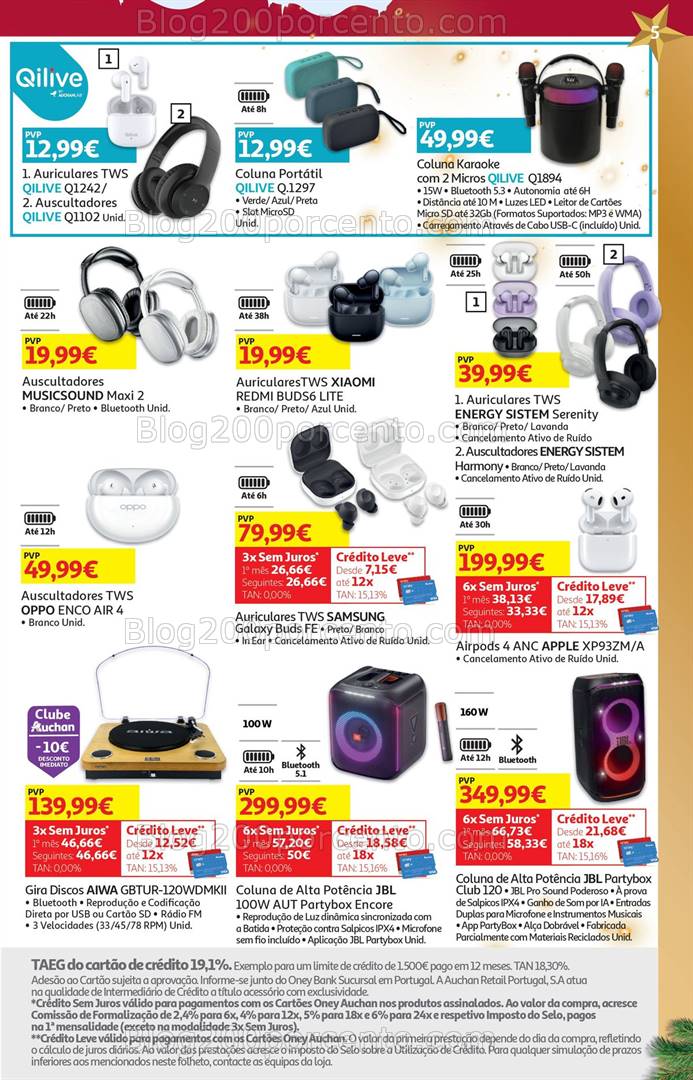 Antevisão Folheto AUCHAN Tecnologia Natal Promoções de 29 novembro a 26 dezembro