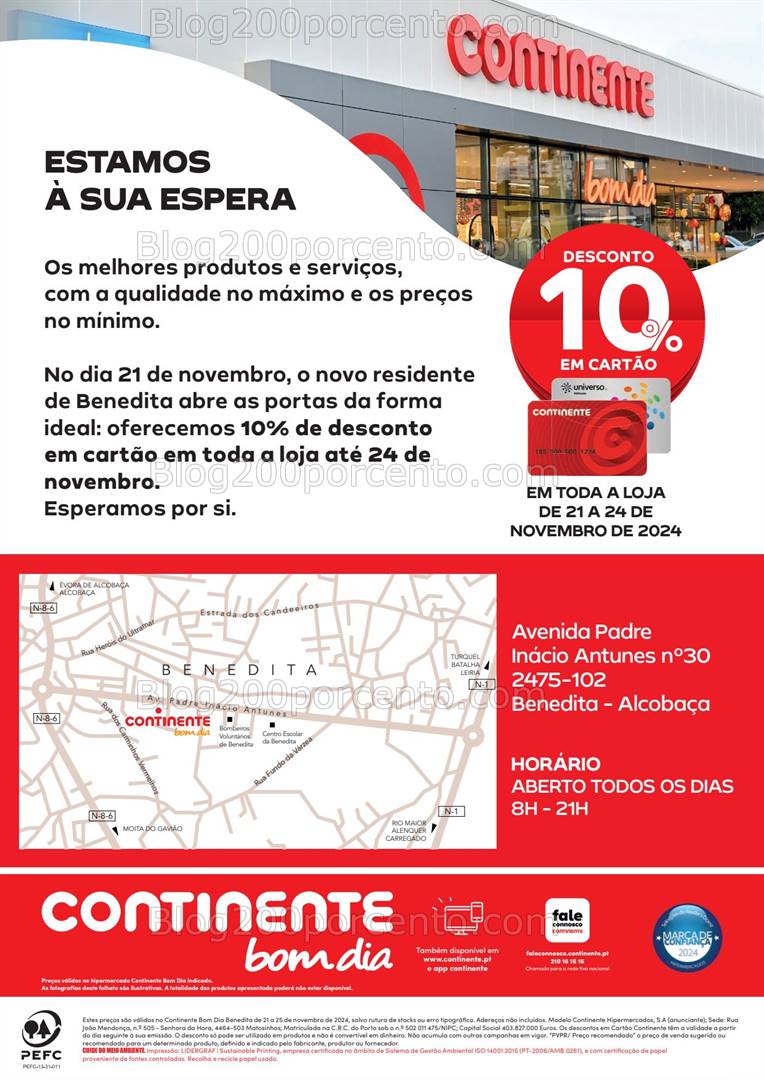 Antevisão Folheto CONTINENTE Aberturas Promoções de 21 a 25 novembro