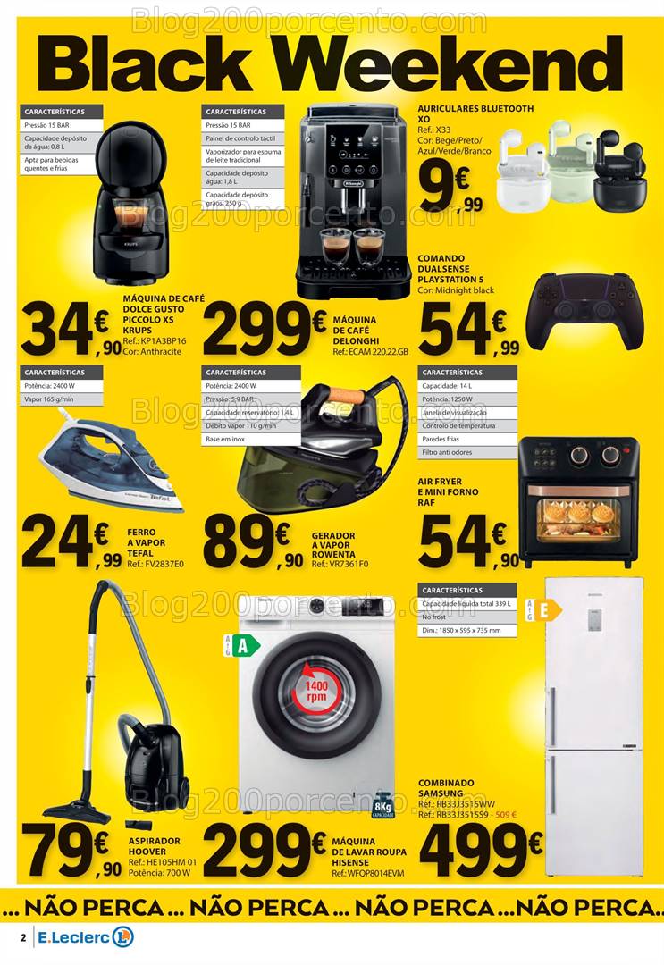 Antevisão Folheto E-LECLERC Black Friday - Weekend Promoções de 29 novembro a 1 dezembro