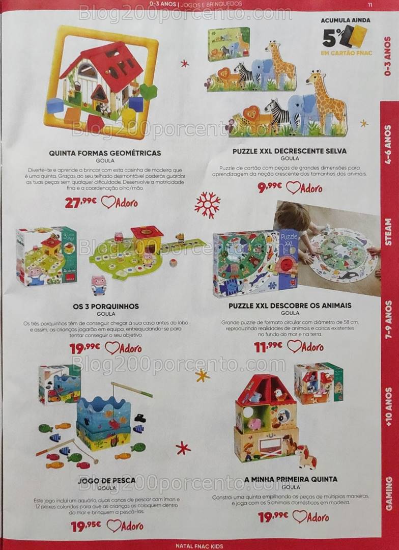 Antevisão Folheto FNAC Kids Natal Promoções até 31 dezembro