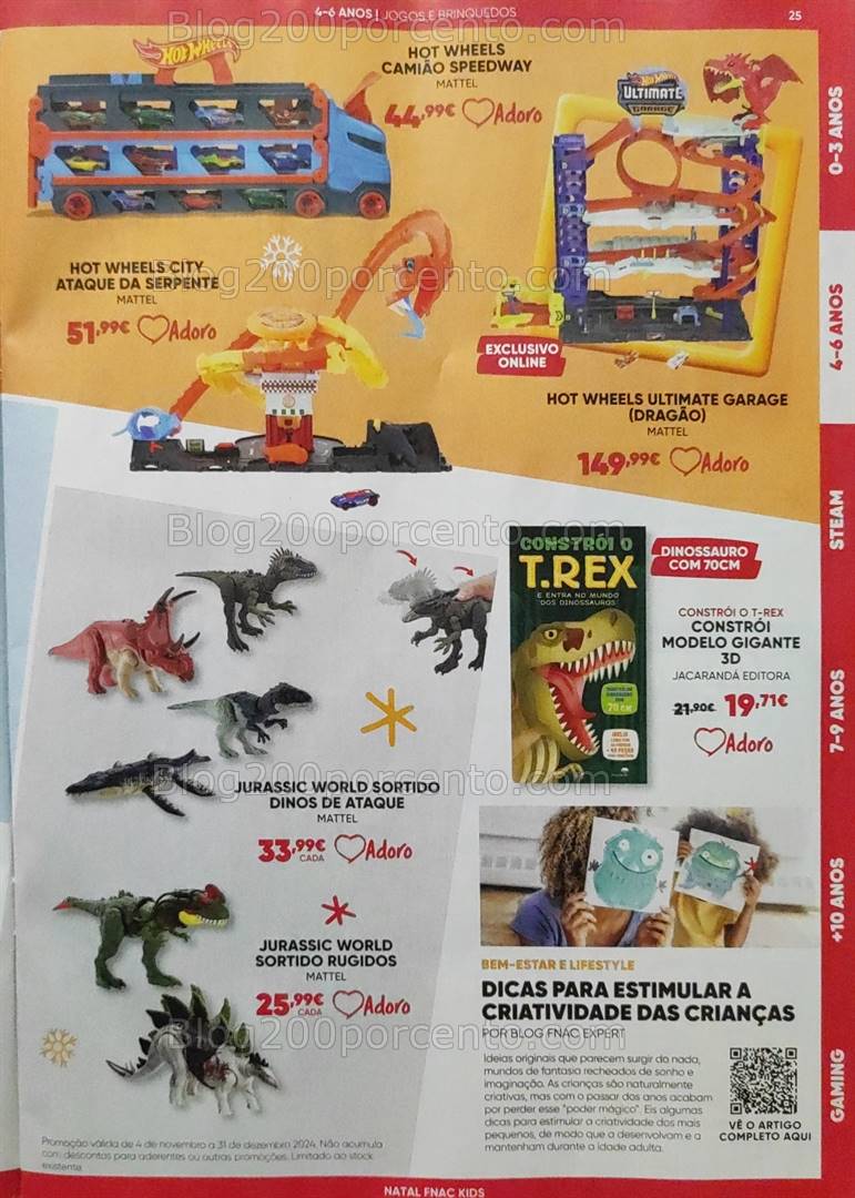 Antevisão Folheto FNAC Kids Natal Promoções até 31 dezembro