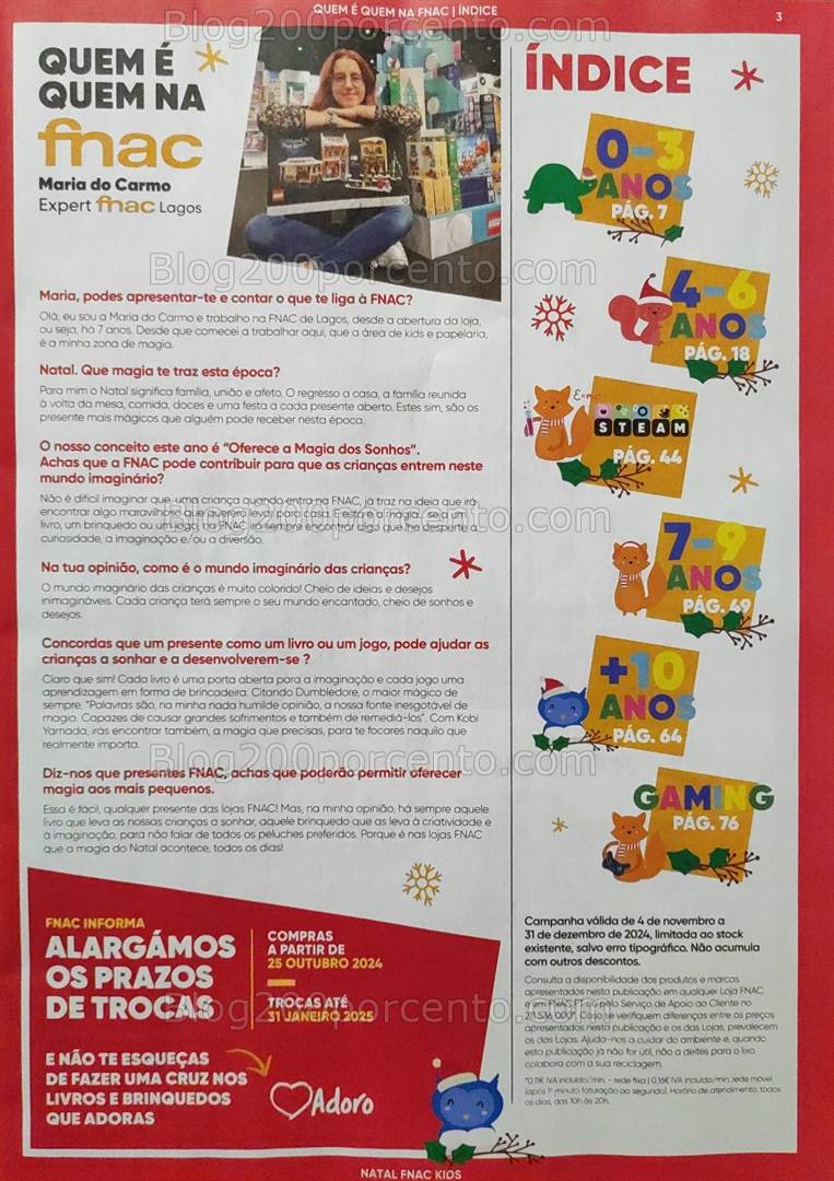 Antevisão Folheto FNAC Kids Natal Promoções até 31 dezembro