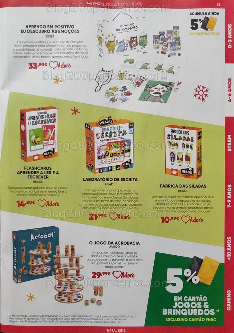 Antevisão Folheto FNAC Kids Natal Promoções até 31 dezembro