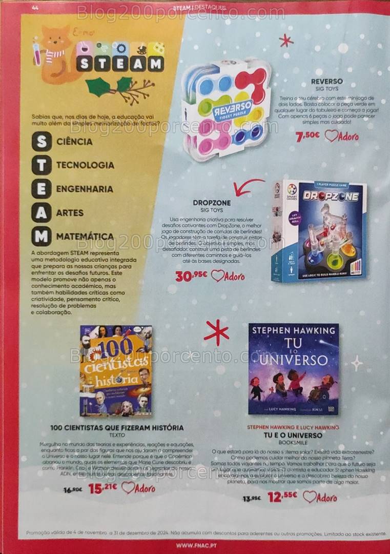 Antevisão Folheto FNAC Kids Natal Promoções até 31 dezembro