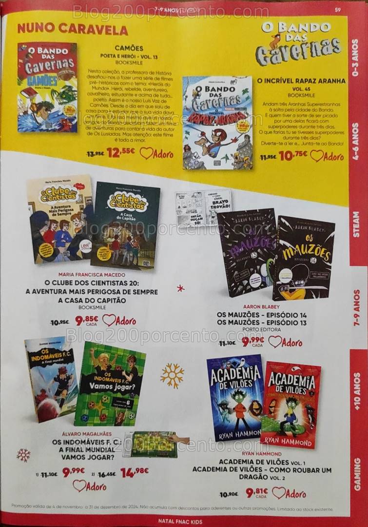 Antevisão Folheto FNAC Kids Natal Promoções até 31 dezembro