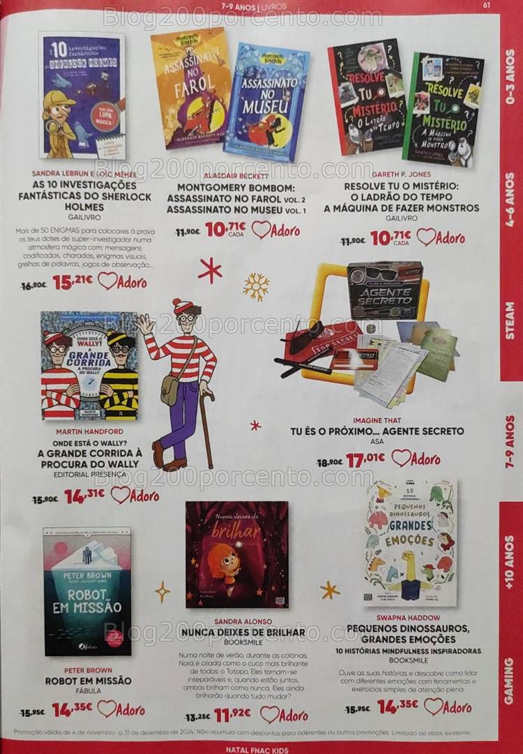 Antevisão Folheto FNAC Kids Natal Promoções até 31 dezembro