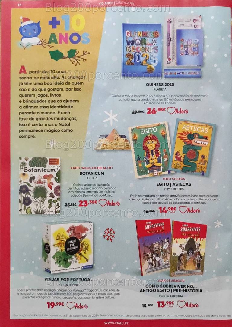 Antevisão Folheto FNAC Kids Natal Promoções até 31 dezembro