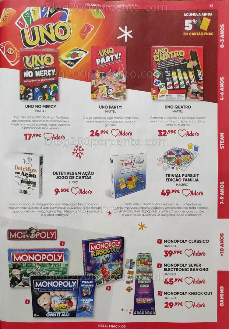 Antevisão Folheto FNAC Kids Natal Promoções até 31 dezembro