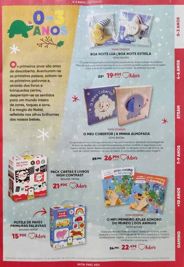 Antevisão Folheto FNAC Kids Natal Promoções até 31 dezembro