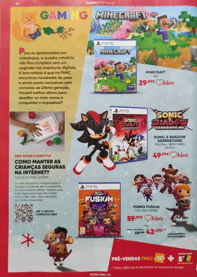 Antevisão Folheto FNAC Kids Natal Promoções até 31 dezembro