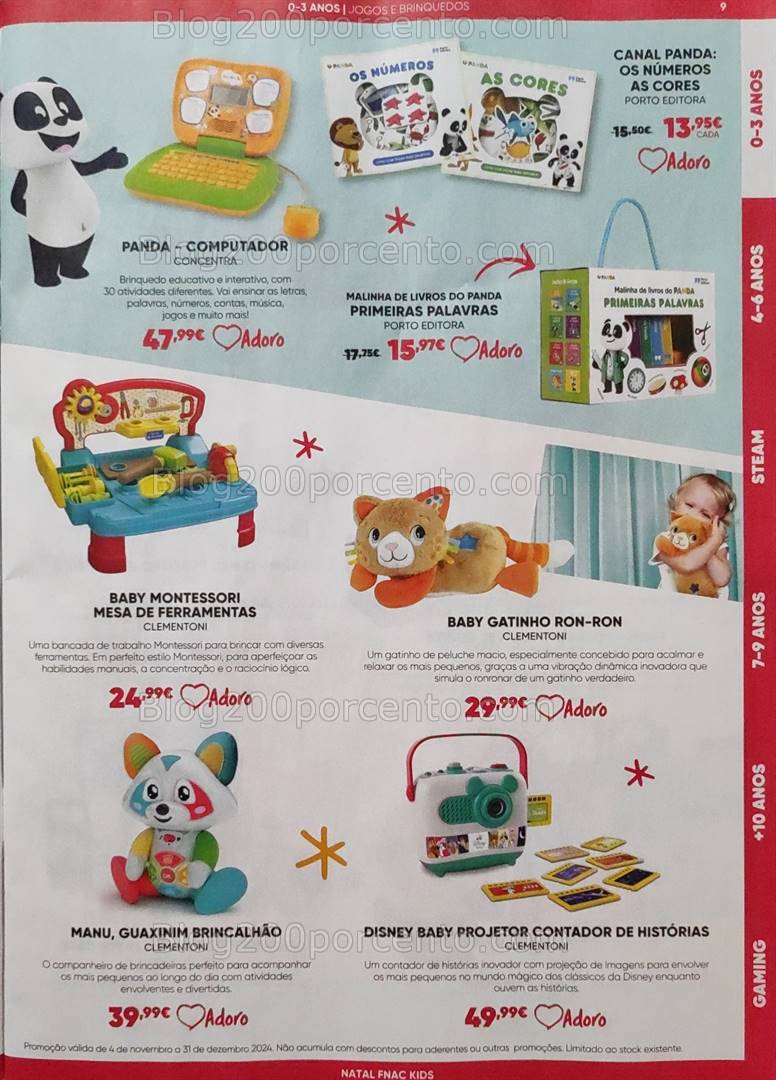 Antevisão Folheto FNAC Kids Natal Promoções até 31 dezembro