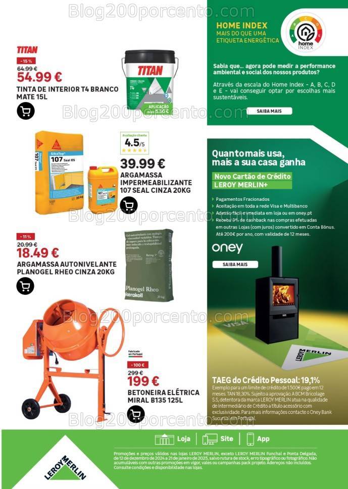 Antevisão Folheto LEROY MERLIN Outlet Promoções de 12 dezembro a 21 janeiro