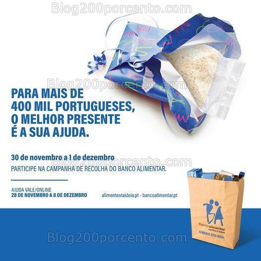 ALERTA - Recolha de alimentos do BANCO ALIMENTAR Dias 30 novembro e 1 dezembro